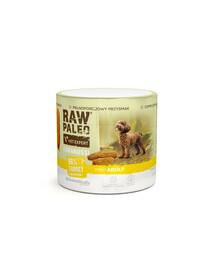 RAW PALEO Cabanossi Turkey Mini 100g indyk, półwilgotna pełnoporcjowa karma w formie kiełbasek dla psów