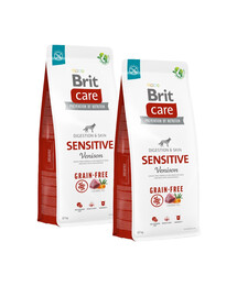 BRIT Care Dog Grain-free Sensitive Venison z dziczyzną i ziemniakami 2x12kg