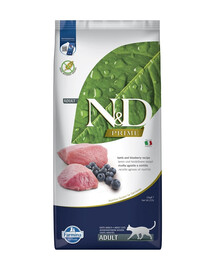 N&D Prime Lamb & Bluberry Cat karma dla dorosłych kotów 10 kg