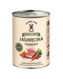 KUCHNIA SZEFA Fit Jagnięcina 400 g niskotłuszczowa, monoproteinowa karma dla psów wszystkich ras