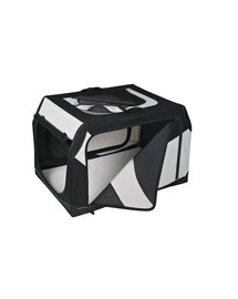 Trixie Vario Nylon transportēšanas būris 61 × 43 × 46 cm, melnā krāsā
