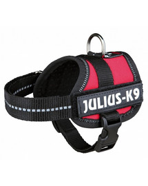 Trixie petnešos Julius-K9 Harness mini-mini / S 40–53 cm raudonos