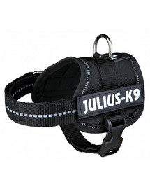 Trixie Julius-K9 krūšu siksna suņiem L-XL 71–96 cm x 50 mm melnā krāsā
