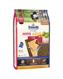 Bosch Mini Adult Lamb&Rice ar jēra gaļu un rīsiem 3 kg