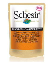 SCHESIR konservi ar tunci, vistas gaļu un garnelēm 50 g