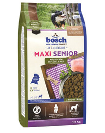 Bosch Maxi Senior ar mājputnu gaļu un rīsiem 1 kg