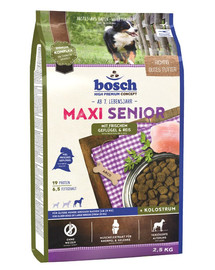 Bosch Maxi Senior ar mājputnu gaļu un rīsiem 2,5 kg
