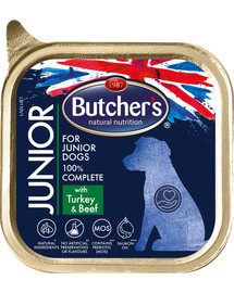 BUTCHER'S Gastronomia Junior konservi ar tītara un liellopa gaļas pastēti 150 g