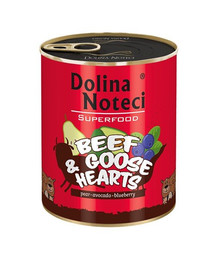 DOLINA NOTECI Premium SuperFood konservai su jautiena ir žąsų širdimis 800 g