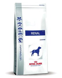 Royal Canin Dog Renal Pilnvērtīga diētiska barība suņu uzturterapijai, hroniskas un agrīnas nieru mazspējas gadījumā 14 kg