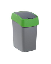 CURVER atkritumu tvertne FLIP BIN 25 L sudraba / zaļa