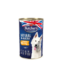 BUTCHER'S Natural&Healthy Dog ar vistas gaļas un rīsu pastēti 1200 g