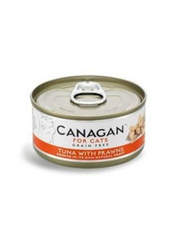 CANAGAN Cat Tuna with Prawns 75 g šlapias kačių maistas, tunas ir krevetės