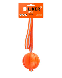 LIKER LINE Dog toy bumbiņa ar auklu kucēnam 7 cm