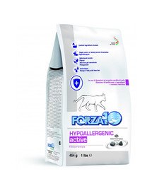 FORZA 10 Hypoallergenic Active Cat sausa, hipoalerģiska kaķu barība 454 g