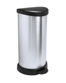 CURVER Atkritumu tvertne DECO BIN 40 l melna / metalizēta sudraba krāsā