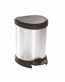 CURVER Atkritumu tvertne 5 l melna / metalizēta sudraba krāsā