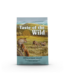 TASTE OF THE WILD Appalachian Valley Małe Rasy 12,2 kg ar brieža gaļu un aunazirņiem
