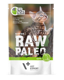 VETEXPERT RAW PALEO Kitten game 100 g mitrā barība kaķēniem