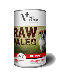 VETEXPERT RAW PALEO Puppy beef 400 g šlapias maistas šuniukams su jautiena