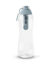 DAFI Pudele ar ūdens filtru 0,5 l tērauda krāsā, ar filtru