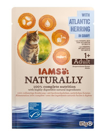 IAMS Naturally Adult Cat with North Atlantic Herring in Gravy 85 g