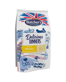 BUTCHER'S Delicious Dinners Cat sausā barība ar vistu 2 kg