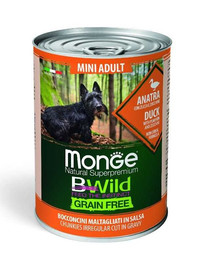 MONGE BWild GF Mini barība mazu šķirņu suņiem - pīle 400g