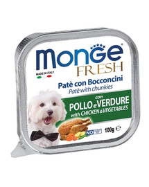 MONGE Fresh Dog Vistas gaļas un dārzeņu pastēte 100 g