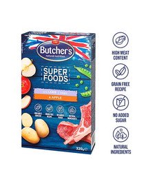 BUTCHER'S Superfoods Treats Kārumi 25/5000 ar jēra gaļu un āboliem 320 g