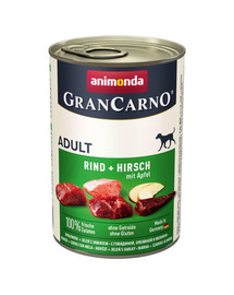 Animonda Grancarno Adult 400 g konservi pieaugušiem suņiem ar brieža gaļu un āboliem