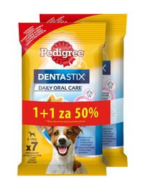 PEDIGREE DentaStix (mazām šķirnēm) kārumi suņu zobiem, 7 gab. - 180 gx5 1 + 50% BEZ MAKSAS