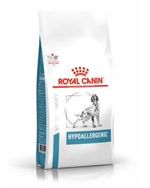 ROYAL CANIN Dog Hypoallergenic 14 kg + 20 x šlapias maistas Hypoallergenic 200g
