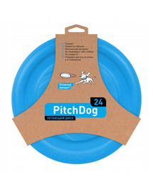 PULLER Pitch Dog Game flying disk 24` blue frisbee šuniui mėlynas 24 cm