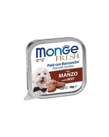 MONGE Fresh Dog Liellopu gaļas pastēte 100 g