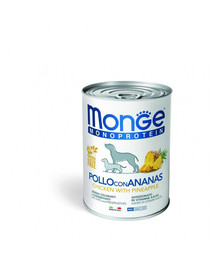 MONGE Dog Fruit Monoprotein Vistas gaļa ar ananāsiem 400 g