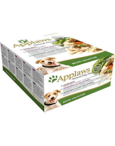 APPLAWS Dog Multipack 4 x 8x156g Recipe Selection, dažādas garšas