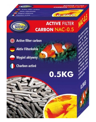 AQUA NOVA Aktīvā ogle akvārijam 0,5 kg NAC-0,5