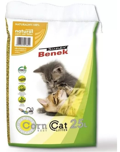 BENEK Super Benek Corn Cat Kukurūzas pakaiši, tropu augļi 25 l x 2 (50 l)