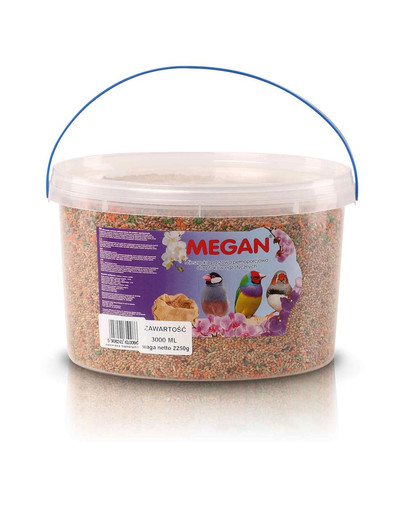 MEGAN Barība eksotiskiem putniem 3l/2250g