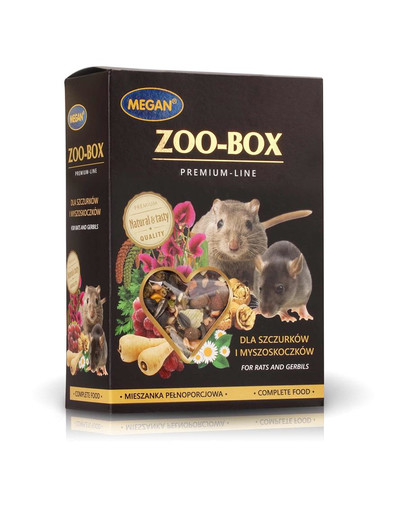 MEGAN Zoo-Box žurkām un smilšu pelēm, 550g pilnvērtīgs maisījums