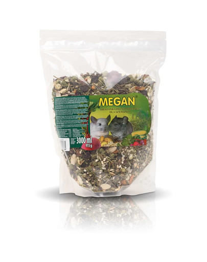 MEGAN Šinšillu barība 3l/915g, maiss