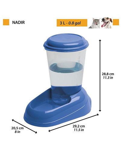 FERPLAST Nadir Suņu/kaķu ūdens dozators 3 l