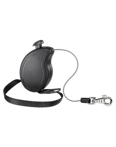 FERPLAST Flippy One Cord Mini Automātiskā pavada suņiem 3 m melnā krāsā