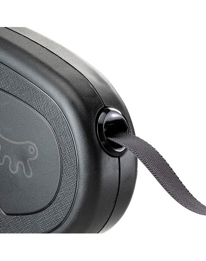 FERPLAST Flippy One Tape M Automātiskā pavada suņiem 5 m melnā krāsā