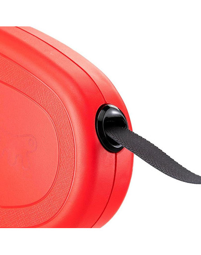 FERPLAST Flippy One Tape M Automātiskā pavada suņiem 5 m sarkanā krāsā