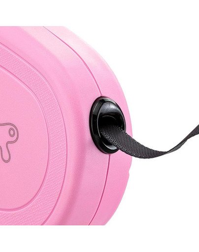 FERPLAST Flippy One Tape S Automātiskā pavada suņiem 4 m rozā krāsā