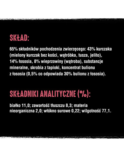 CRAVE konservi 24 x 85g - pastēte ar lasi un vistas gaļu (pilnvērtīga mitrā barība bez graudaugiem pieaugušiem kaķiem)