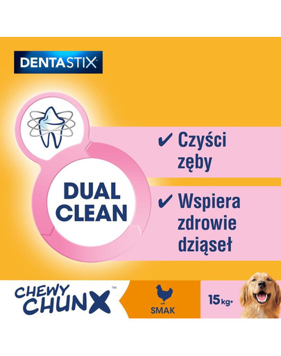 PEDIGREE Dentastix Chewy ChunX Maxi 5 x 68g - kārumi zobiem pieaugušiem vidēju un lielu šķirņu suņiem