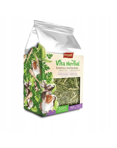 VITAPOL Vita Herbal Pētersīļu kātiņš 50 g dabīgs kārums grauzējiem un trušiem